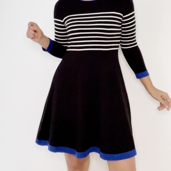 Vince Camuto long sleeve color block sweater dress - Picture 3 of 9